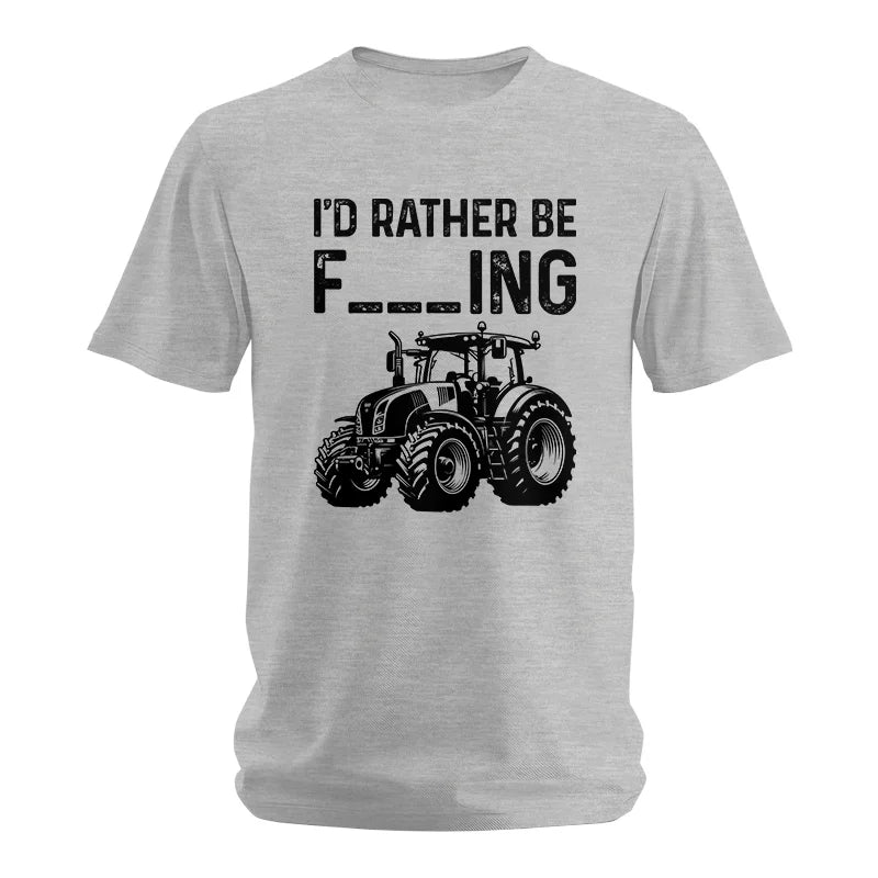 Funny I Would Rather Be Farming Tractor 1 - Unisex Softstyle T-Shirt