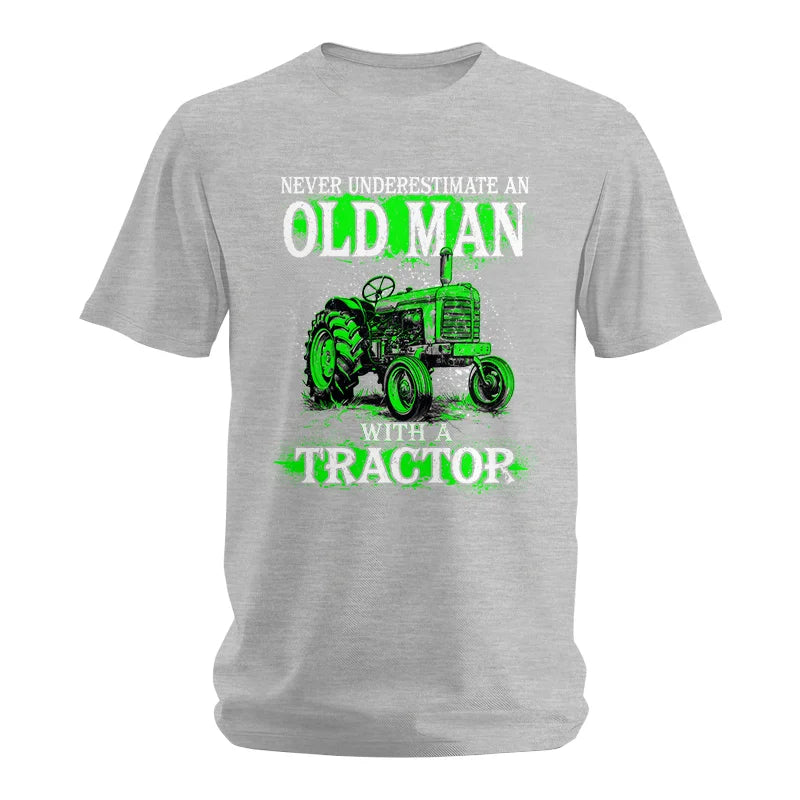 Image of Funny Quote Never Underestimate Old Man Tractor - Unisex Softstyle T-Shirt