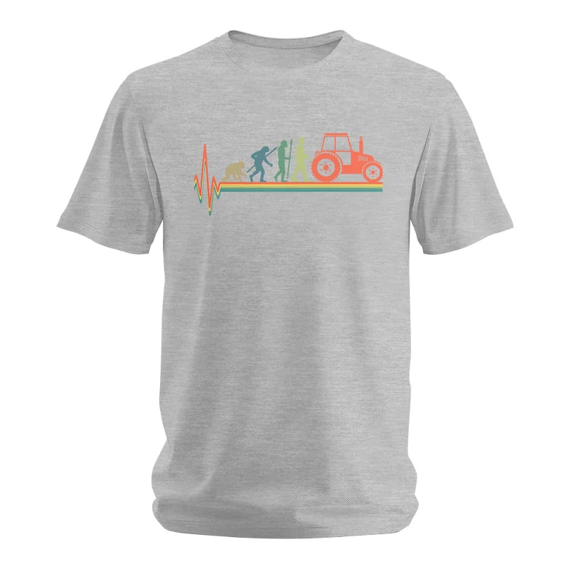 Heartbeat Evolution Farmer Tractor Agriculture Vintage - Unisex Softstyle T-Shirt