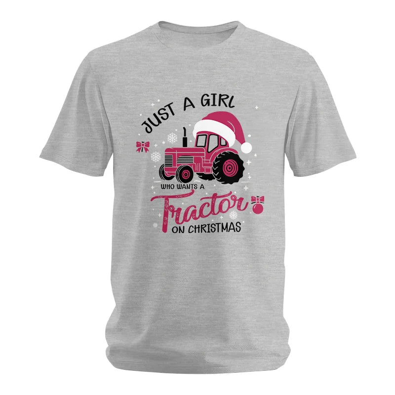 Image of Just A Girl Who Want A Tractor On Christmas - Unisex Softstyle T-Shirt