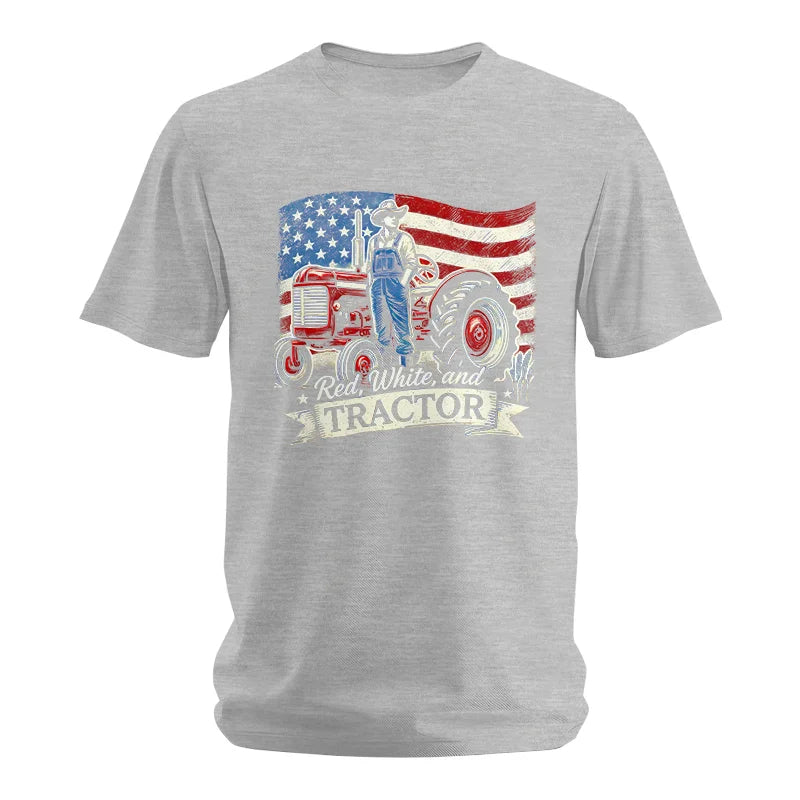 Red White And Tractor - Unisex Softstyle T-Shirt