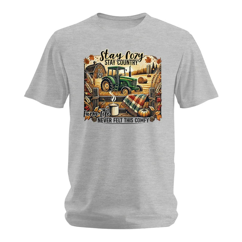 Image of Stay Cozy_Stay Country_Farm Life Never Felt This Comfy 2 - Unisex Softstyle T-Shirt