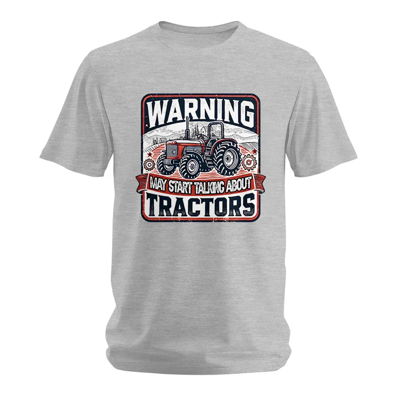 Image of Warning May Start Talking About Tractors - Unisex Softstyle T-Shirt