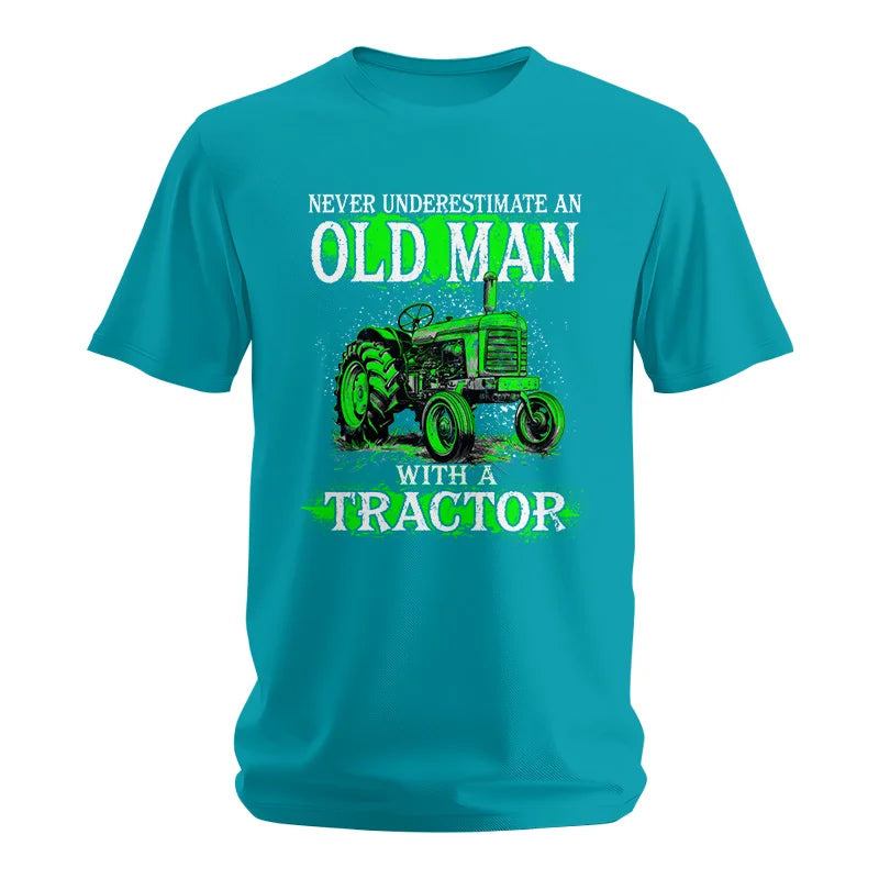 Image of Funny Quote Never Underestimate Old Man Tractor - Unisex Softstyle T-Shirt