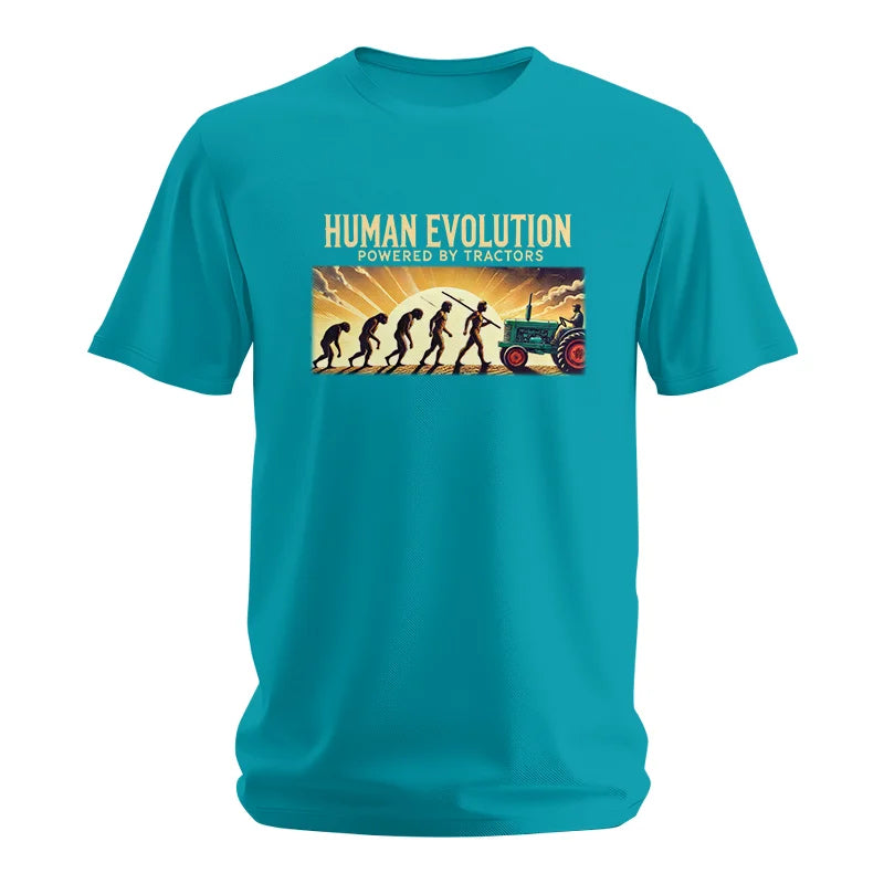 Human Evolution Powered By Tractors - Unisex Softstyle T-Shirt