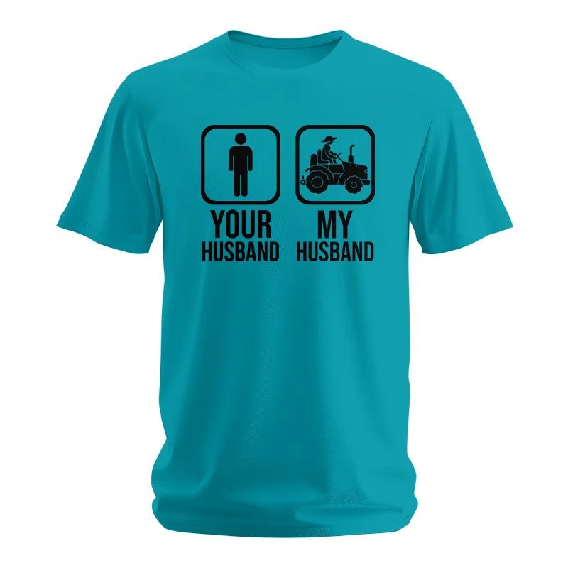 Image of My Husband Is Cooler Than Yours Funny Farm Tractor 2 - Unisex Softstyle T-Shirt