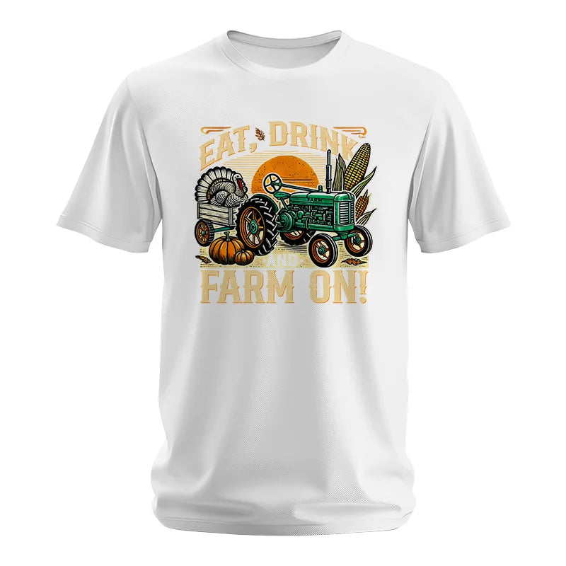 Image of Eat Drink and Farm On - Unisex Softstyle T-Shirt