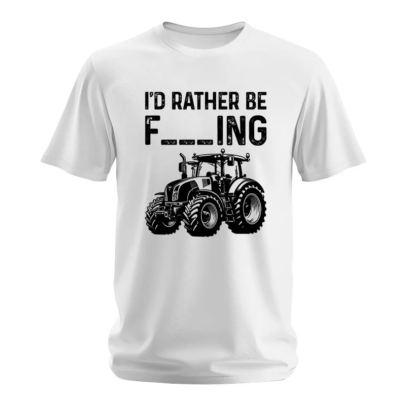 Funny I Would Rather Be Farming Tractor 1 - Unisex Softstyle T-Shirt