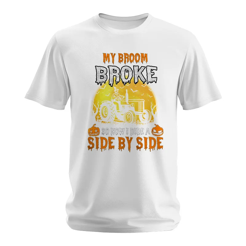 Image of My Broom Broke_I Have A Tractor Halloween - Unisex Softstyle T-Shirt