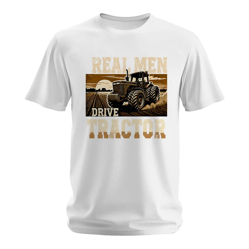 Image of Real Men Drive Tractor - Unisex Softstyle T-Shirt