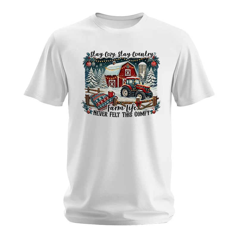 Image of Stay Cozy_Stay Country_Farm Life Never Felt This Comfy 3 - Unisex Softstyle T-Shirt