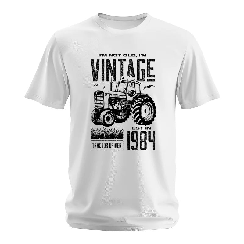 Vintage Tractor Farmer Birthday Born In 1984 1 - Unisex Softstyle T-Shirt