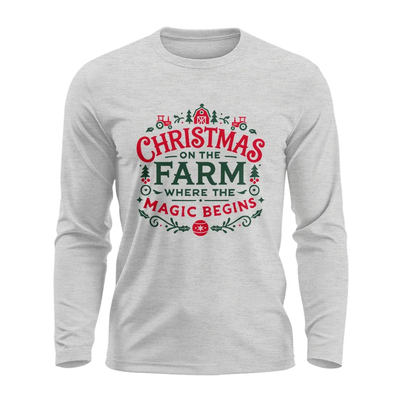 Image of Christmas on the Farm Where the Magic Begins! 1 - Unisex Ultra Cotton Long Sleeve Tee