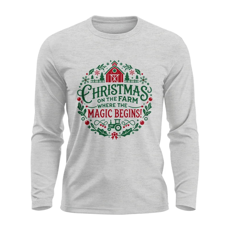 Image of Christmas on the Farm Where the Magic Begins! 2 - Unisex Ultra Cotton Long Sleeve Tee