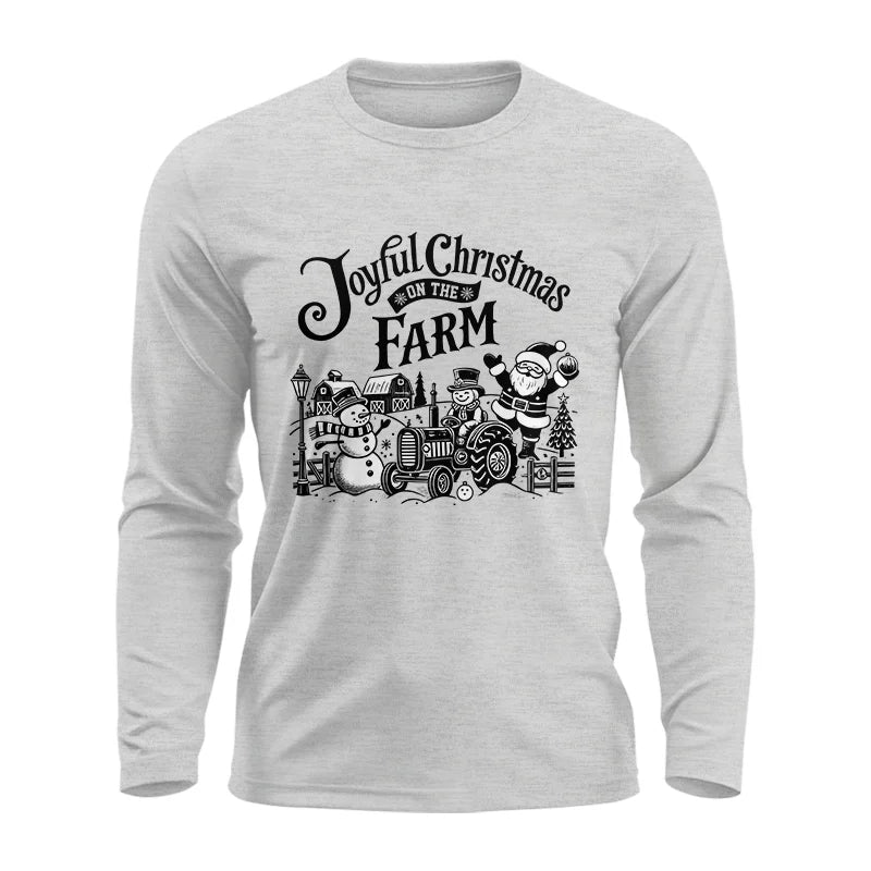 Image of Joyful Christmas On The Farm 1 - Unisex Ultra Cotton Long Sleeve Tee