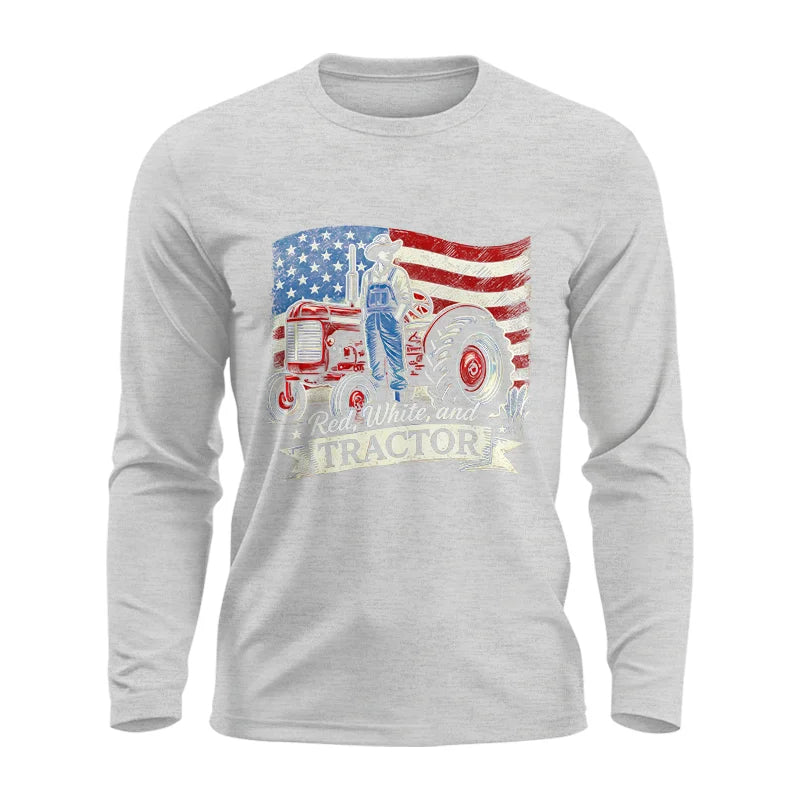 Image of Red White And Tractor - Unisex Ultra Cotton Long Sleeve Tee