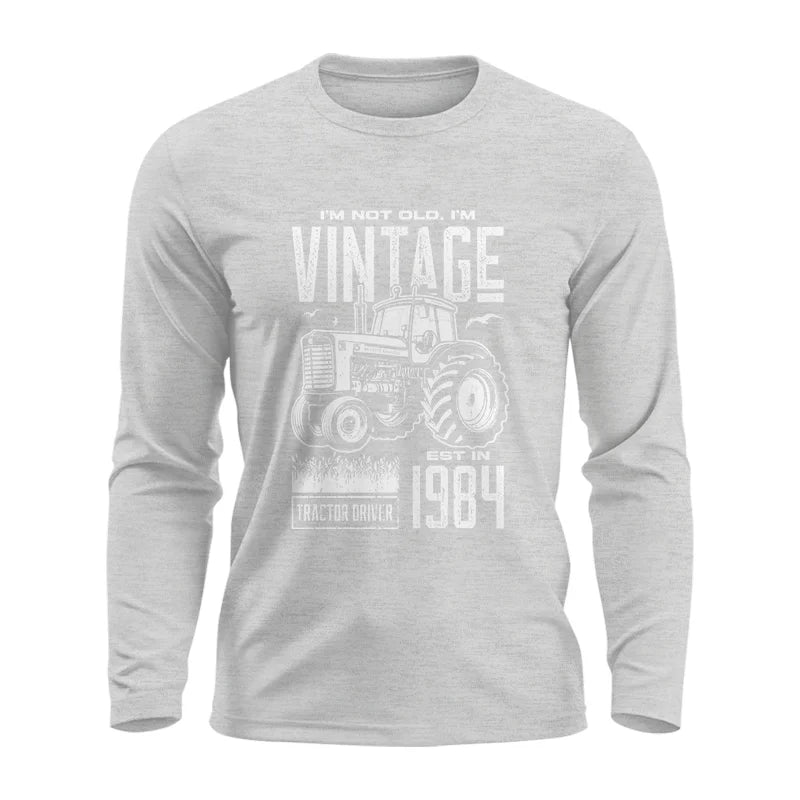 Vintage Tractor Farmer Birthday Born In 1984 2 - Unisex Ultra Cotton Long Sleeve Tee