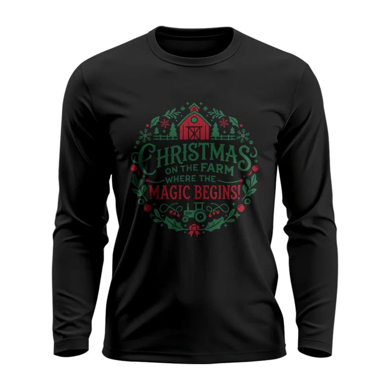 Image of Christmas on the Farm Where the Magic Begins! 2 - Unisex Ultra Cotton Long Sleeve Tee