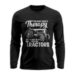 Funny Farmer Therapy Vintage Tractor Lover - Unisex Ultra Cotton Long Sleeve Tee