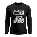 Funny I Would Rather Be Farming Tractor 2 - Unisex Ultra Cotton Long Sleeve Tee