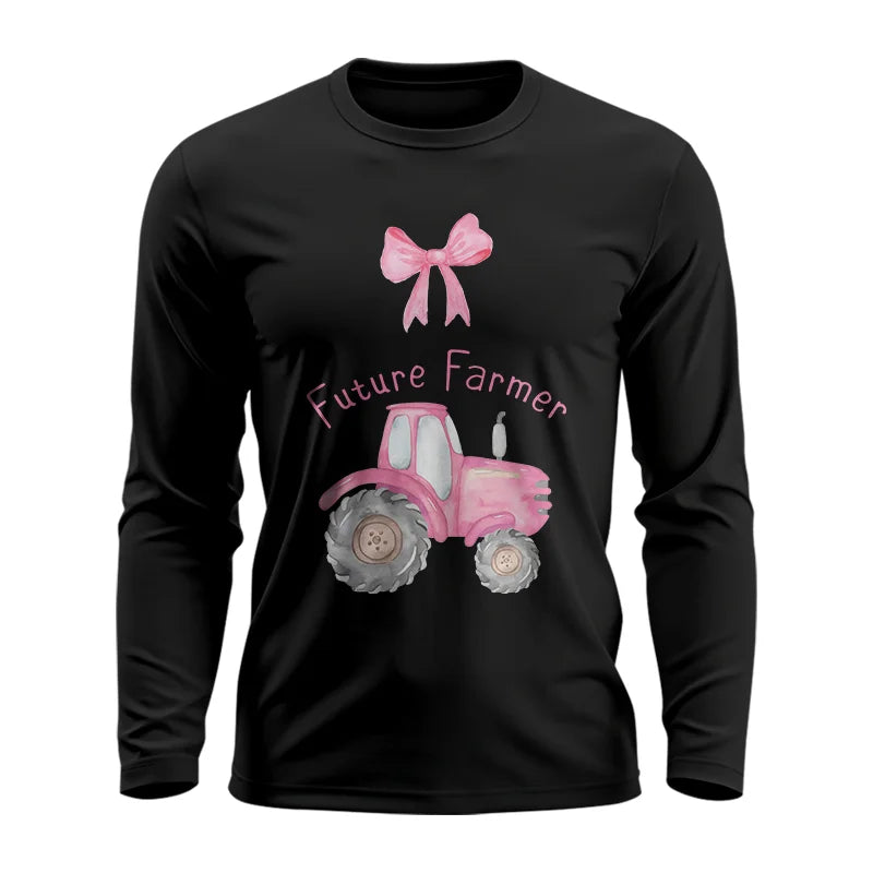 Image of Pink Tractor For Future Farmer - Unisex Ultra Cotton Long Sleeve Tee