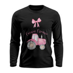 Pink Tractor For Future Farmer - Unisex Ultra Cotton Long Sleeve Tee