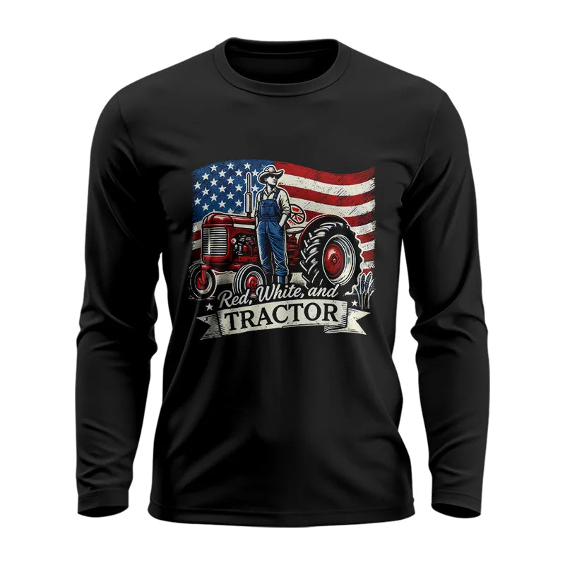 Image of Red White And Tractor - Unisex Ultra Cotton Long Sleeve Tee