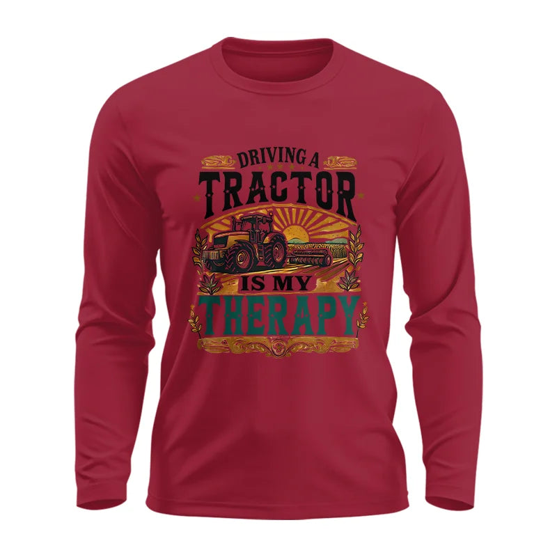 Image of Driving A Tractor Is My Therapy - Unisex Ultra Cotton Long Sleeve Tee