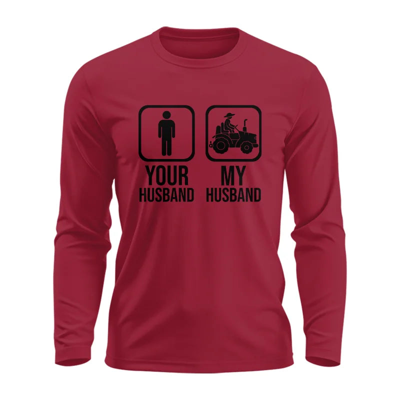 Image of My Husband Is Cooler Than Yours Funny Farm Tractor 2 - Unisex Ultra Cotton Long Sleeve Tee