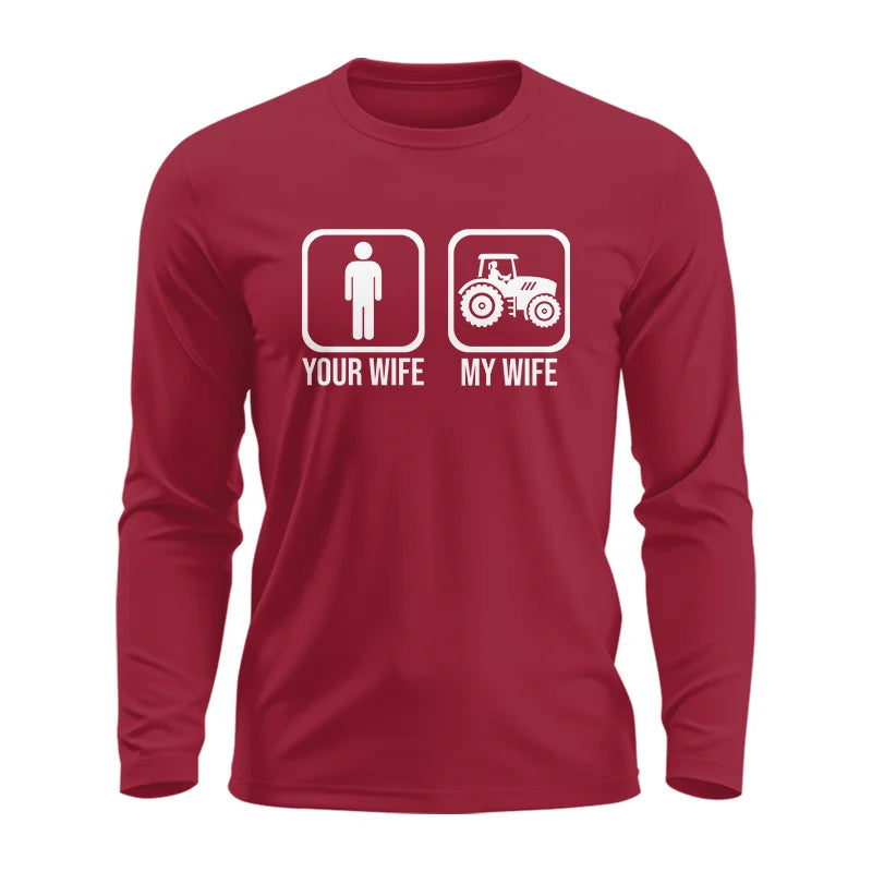 Image of My Wife Is Cooler Than Yours Funny Farm Tractor 1 - Unisex Ultra Cotton Long Sleeve Tee