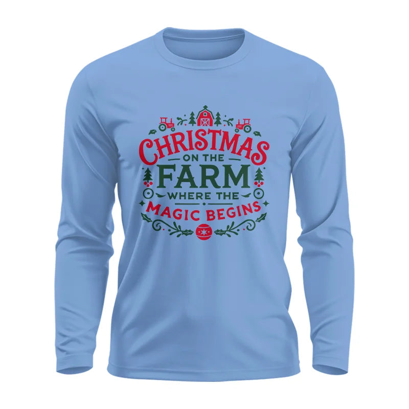 Image of Christmas on the Farm Where the Magic Begins! 1 - Unisex Ultra Cotton Long Sleeve Tee