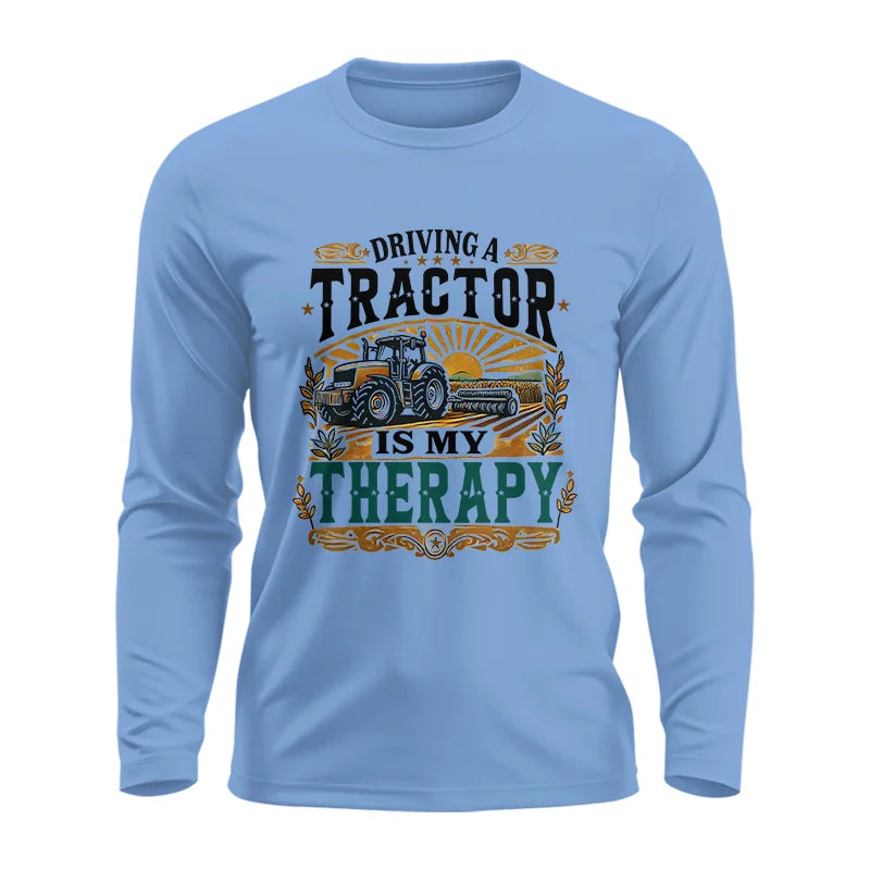 Image of Driving A Tractor Is My Therapy - Unisex Ultra Cotton Long Sleeve Tee