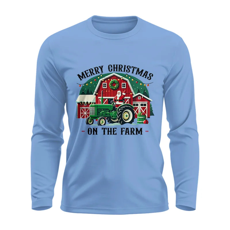 Image of Merry Christmas On The Farm 1 - Unisex Ultra Cotton Long Sleeve Tee