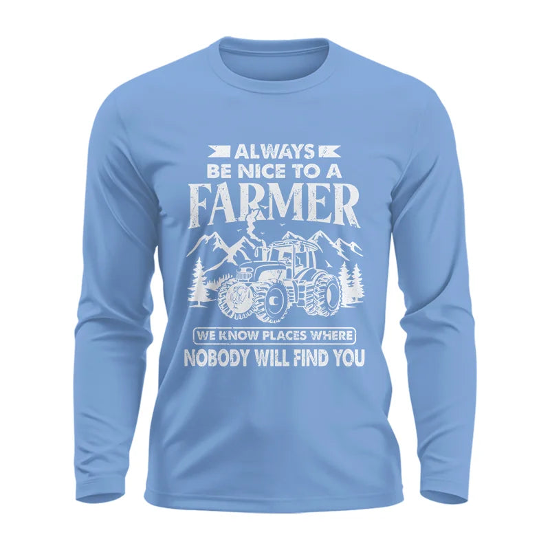 Image of Nice Farmer Funny Tractor Rancher Farming - Unisex Ultra Cotton Long Sleeve Tee