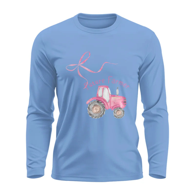 Image of Pink Bow Cute Tractor - Unisex Ultra Cotton Long Sleeve Tee