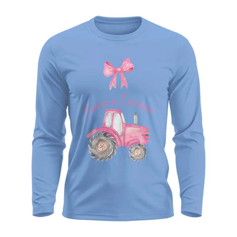 Image of Pink Tractor For Future Farmer - Unisex Ultra Cotton Long Sleeve Tee