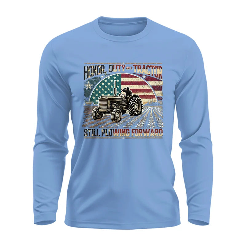 Image of Veteran Farmer Honor Duty And A Tractor 1 - Unisex Ultra Cotton Long Sleeve Tee