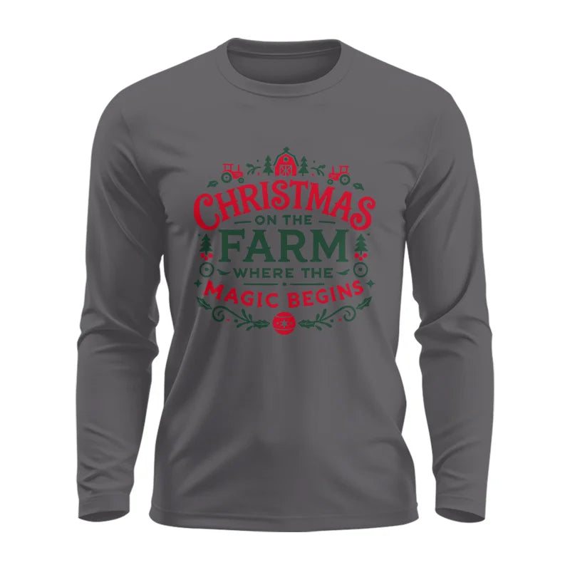 Image of Christmas on the Farm Where the Magic Begins! 1 - Unisex Ultra Cotton Long Sleeve Tee