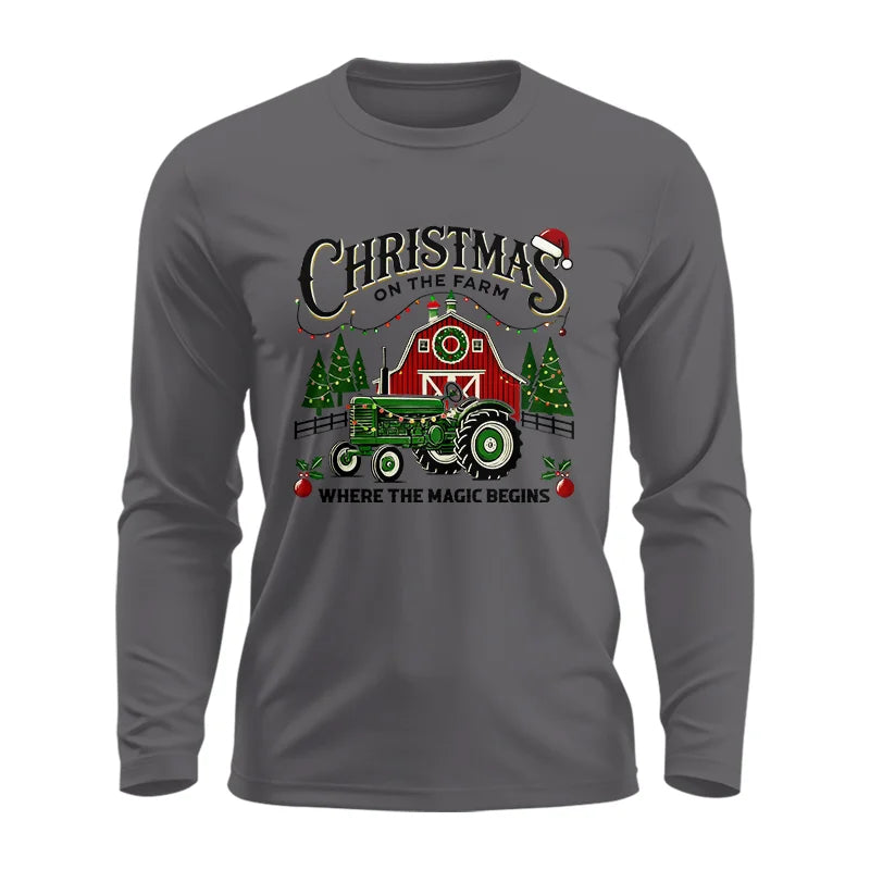 Image of Christmas on the Farm Where the Magic Begins! 5 - Unisex Ultra Cotton Long Sleeve Tee