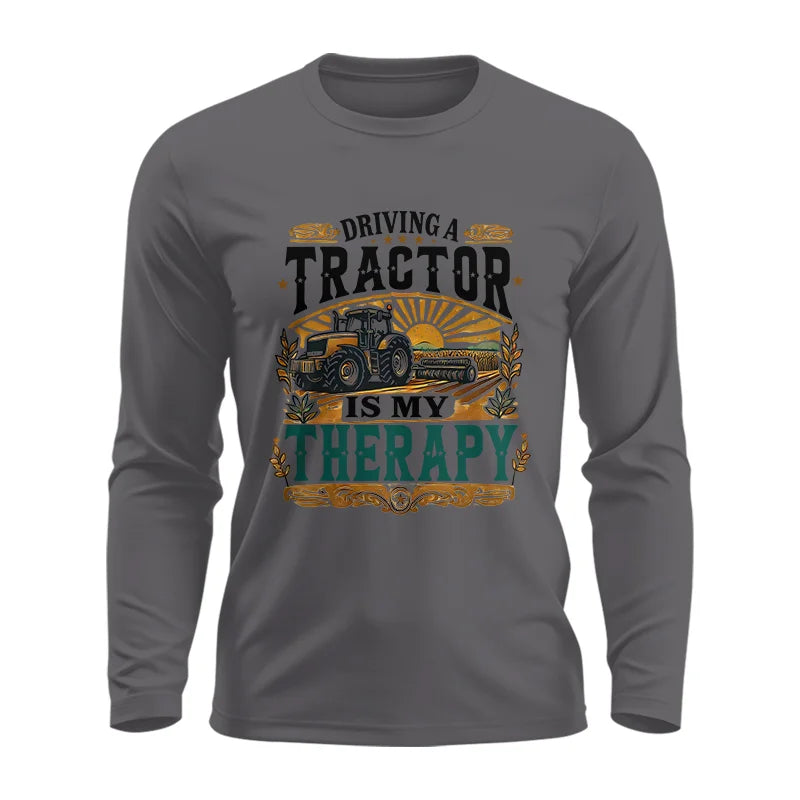 Driving A Tractor Is My Therapy - Unisex Ultra Cotton Long Sleeve Tee