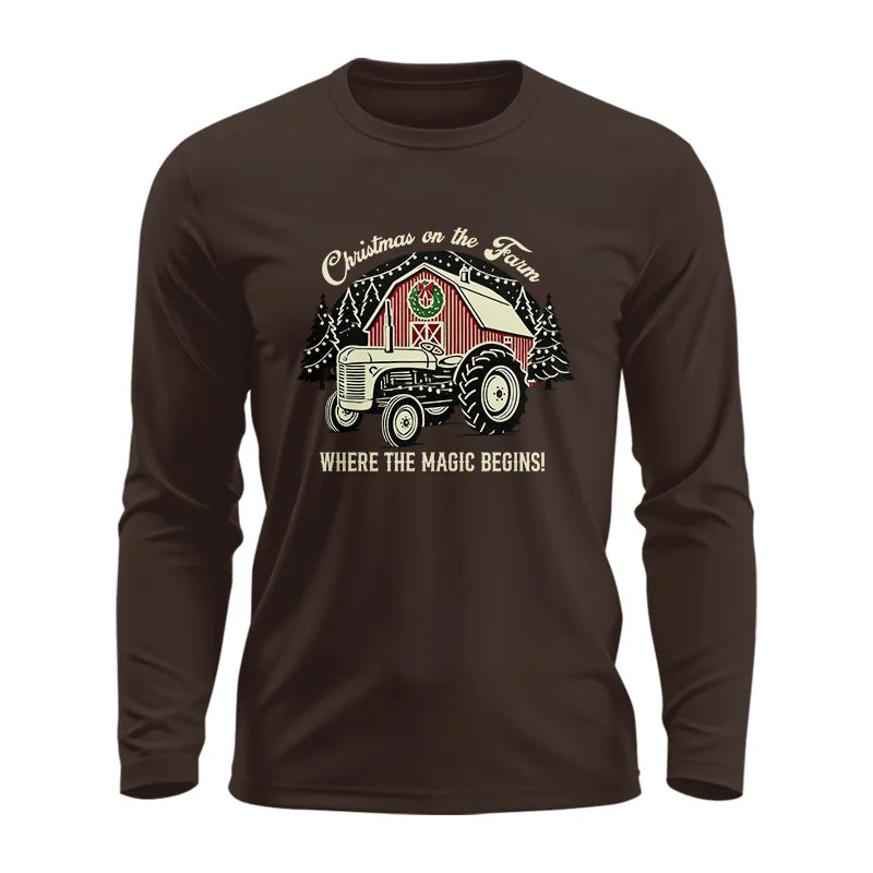 Image of Christmas on the Farm Where the Magic Begins! 3 - Unisex Ultra Cotton Long Sleeve Tee