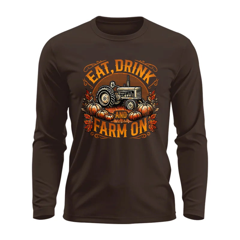 Image of Eat Drink and Farm On 2 - Unisex Ultra Cotton Long Sleeve Tee