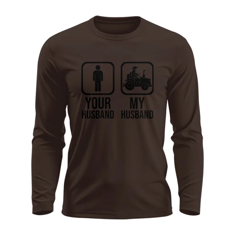 Image of My Husband Is Cooler Than Yours Funny Farm Tractor 2 - Unisex Ultra Cotton Long Sleeve Tee