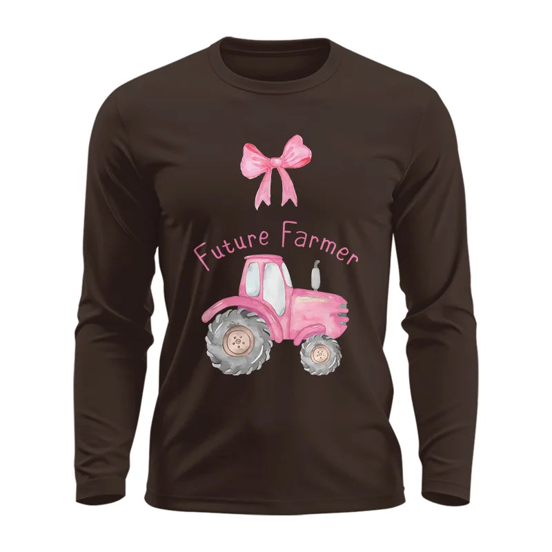 Pink Tractor For Future Farmer - Unisex Ultra Cotton Long Sleeve Tee