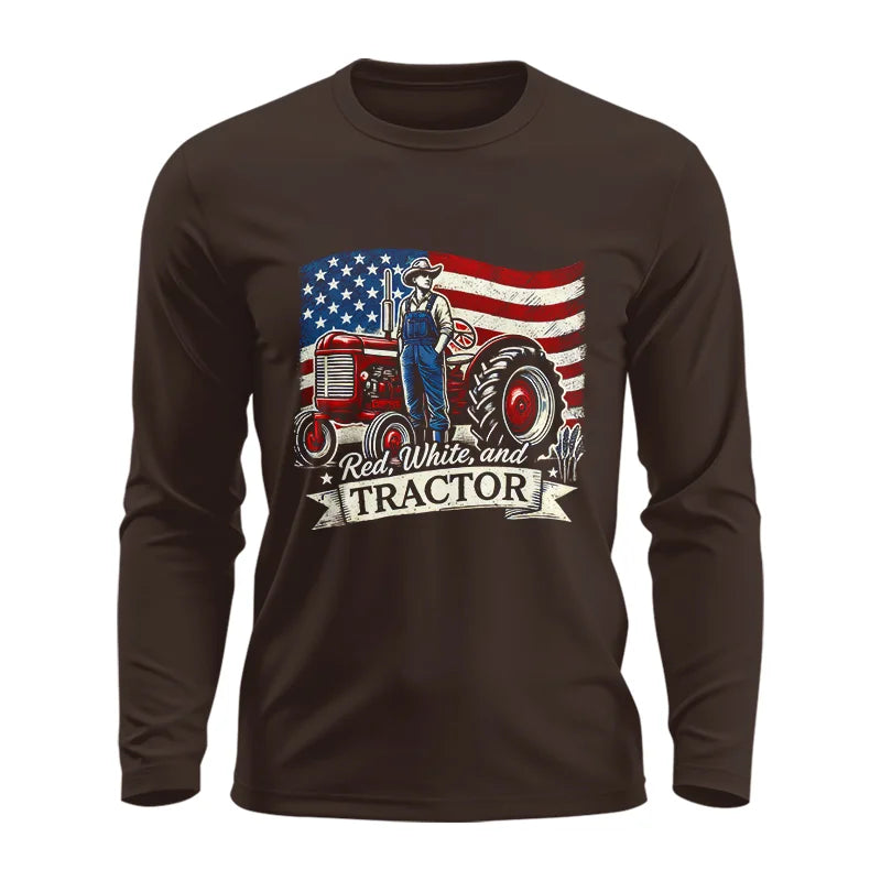 Image of Red White And Tractor - Unisex Ultra Cotton Long Sleeve Tee