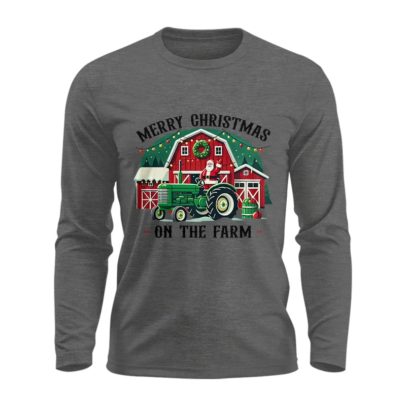 Image of Merry Christmas On The Farm 1 - Unisex Ultra Cotton Long Sleeve Tee