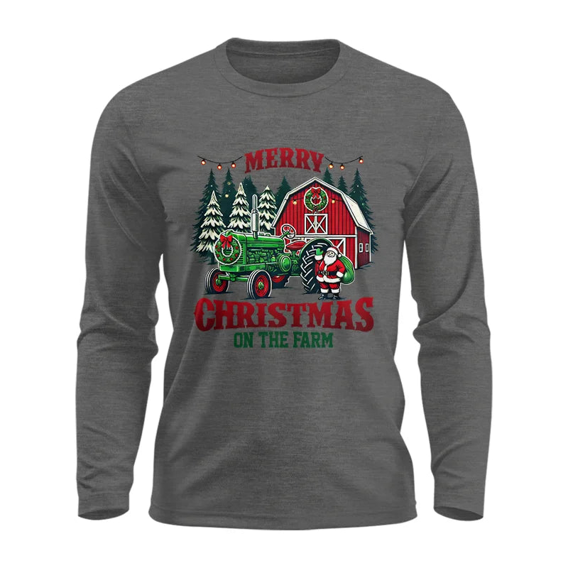 Image of Merry Christmas On The Farm 3 - Unisex Ultra Cotton Long Sleeve Tee