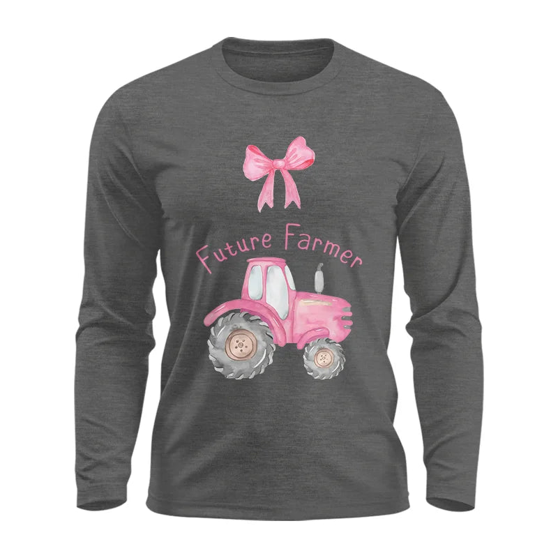 Image of Pink Tractor For Future Farmer - Unisex Ultra Cotton Long Sleeve Tee