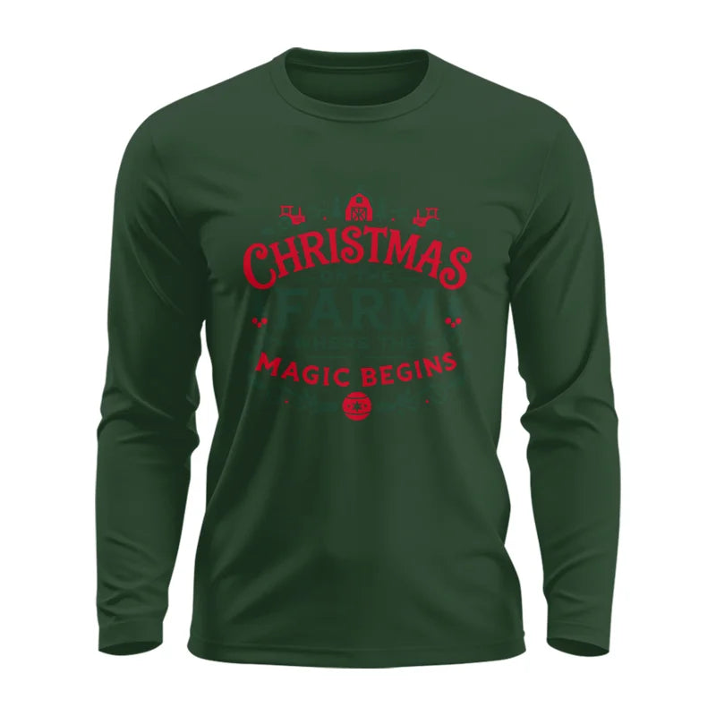 Image of Christmas on the Farm Where the Magic Begins! 1 - Unisex Ultra Cotton Long Sleeve Tee