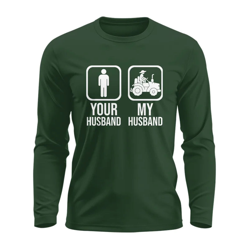 Image of My Husband Is Cooler Than Yours Funny Farm Tractor 1 - Unisex Ultra Cotton Long Sleeve Tee